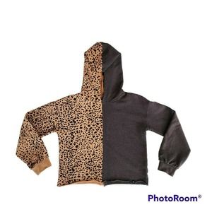 Treasure & Bond Cheetah/Charcoal Hoodie